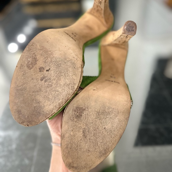 KORS Michael Kors Green🍏Suede open toe sandals - Picture 6 of 7